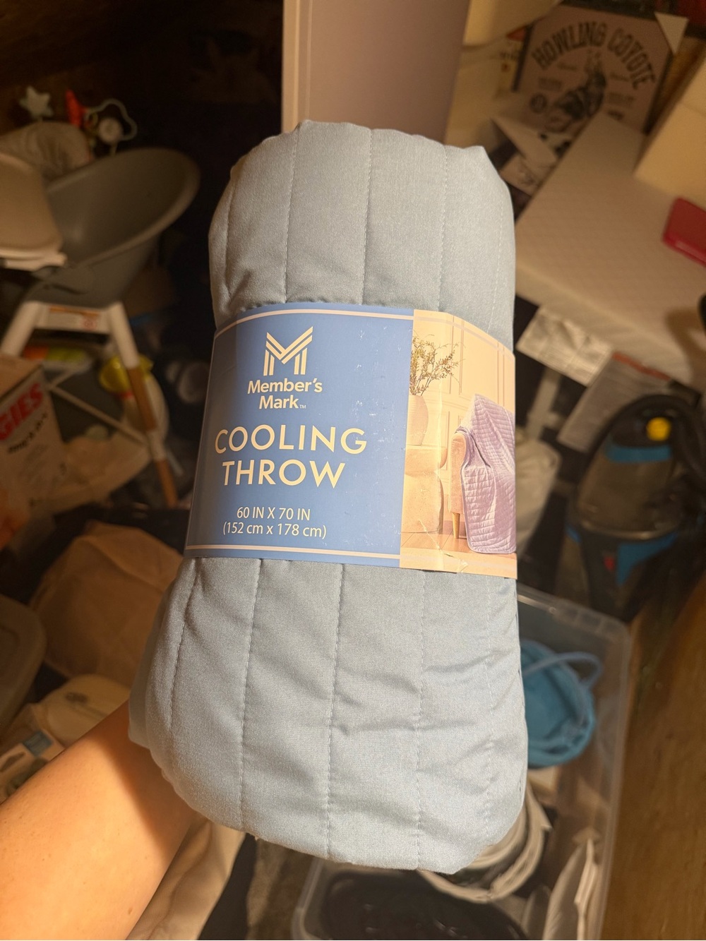 Member's Mark Light Blue Cooling Throw